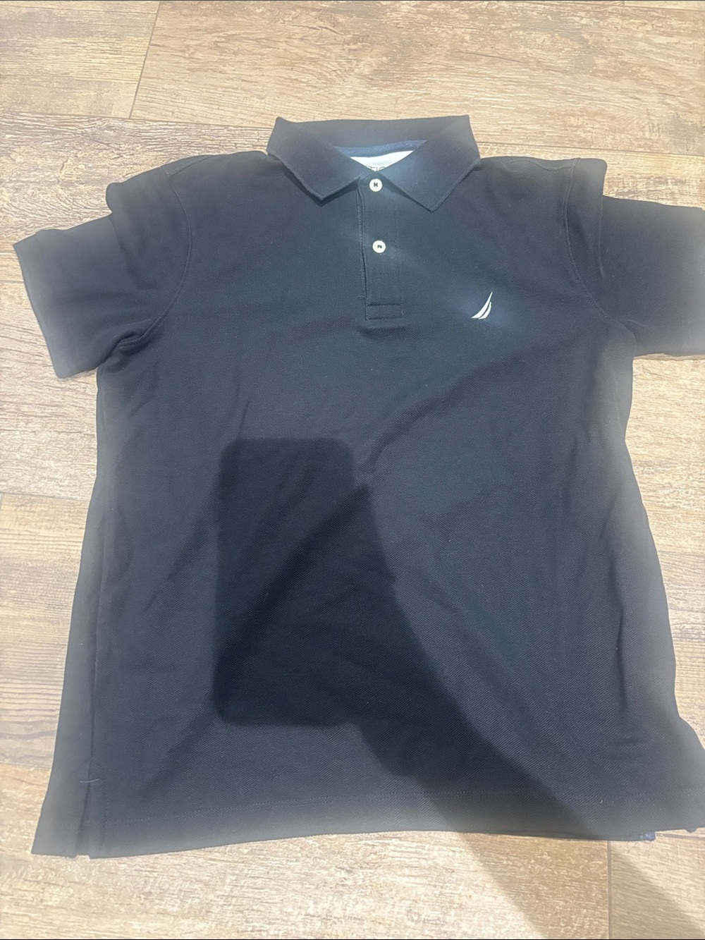 Nautica Black Polo with White Sail Logo